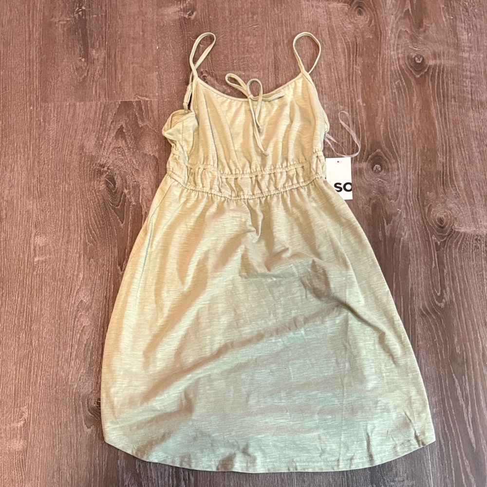 SO Kids Casual Dress in Soft Green